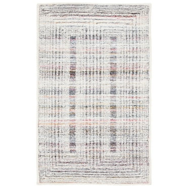 SAFAVIEH Metro Bayon Bordered Area Rug, Red/Ivory, 4' x 6'