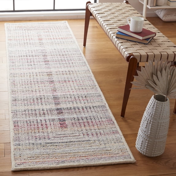 Safavieh Metro Bayon Bordered Runner Rug, Red/Ivory, 2'3" x 8'
