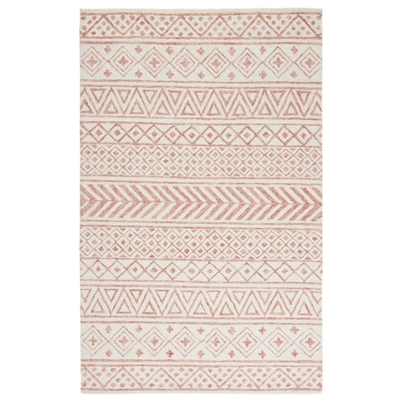 SAFAVIEH Metro Beaumont Southwestern Area Rug, Ivory/Pink, 3' x 5'