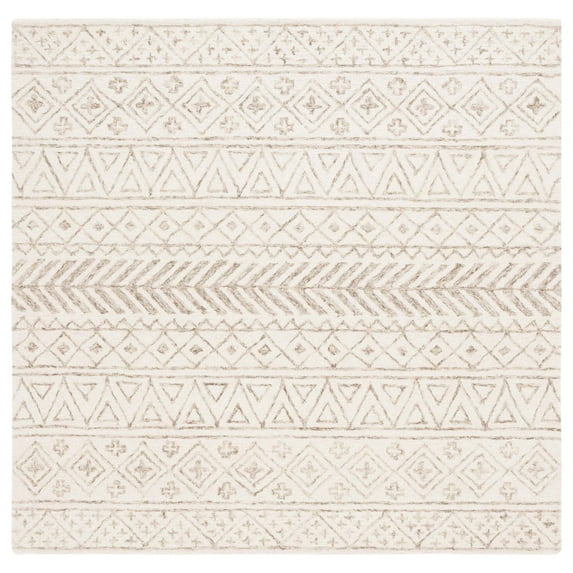 SAFAVIEH Metro Beaumont Southwestern Area Rug, Ivory/Sage, 6' x 6' Square