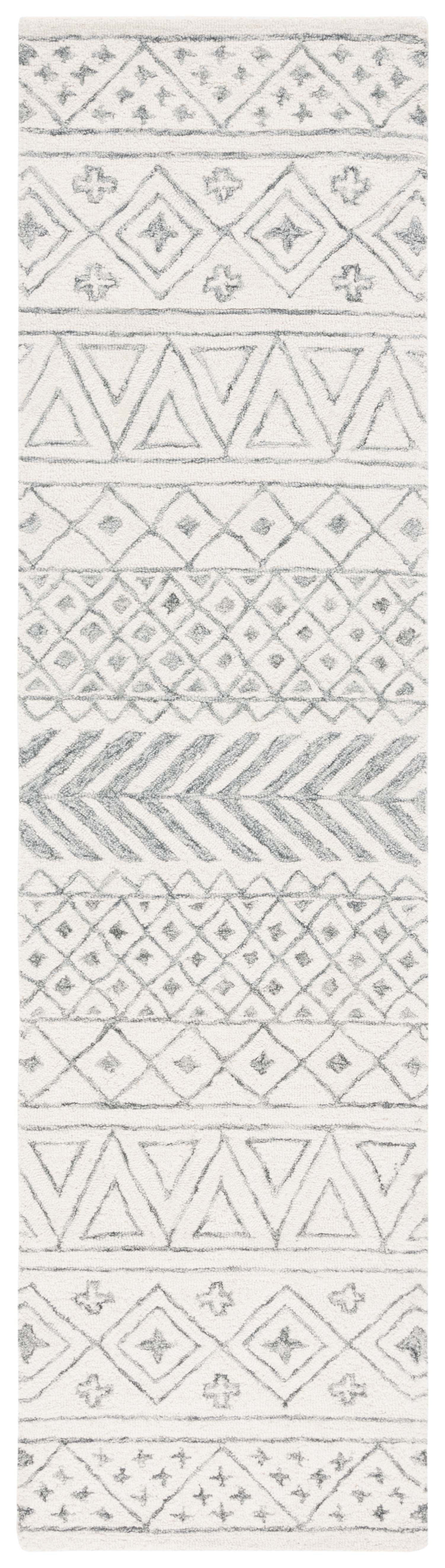 SAFAVIEH Metro Beaumont Southwestern Runner Rug, Ivory/Grey, 2'3" x 9'