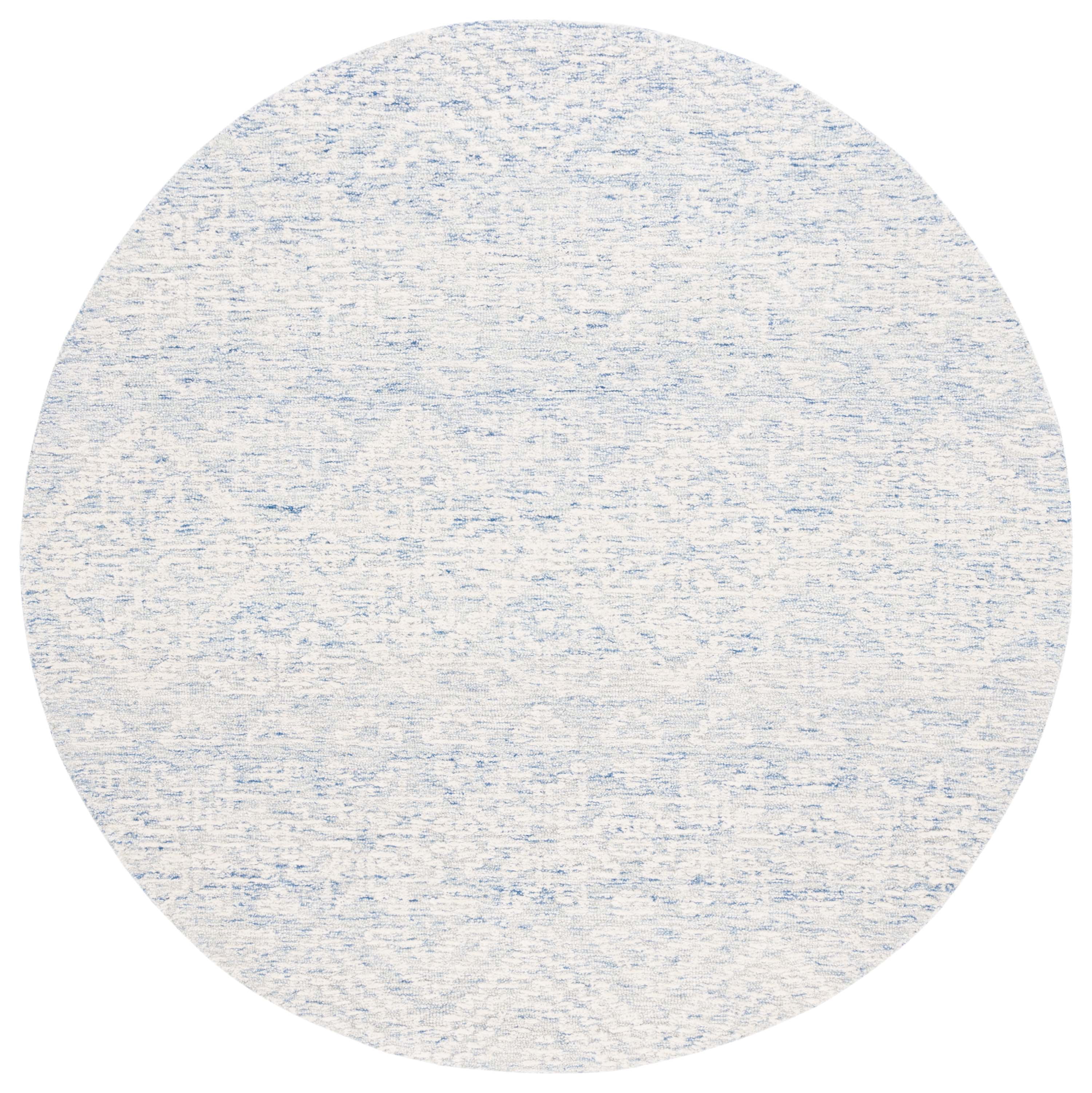 SAFAVIEH Metro Belize Medallion Area Rug, Blue/Ivory, 6' x 6' Round