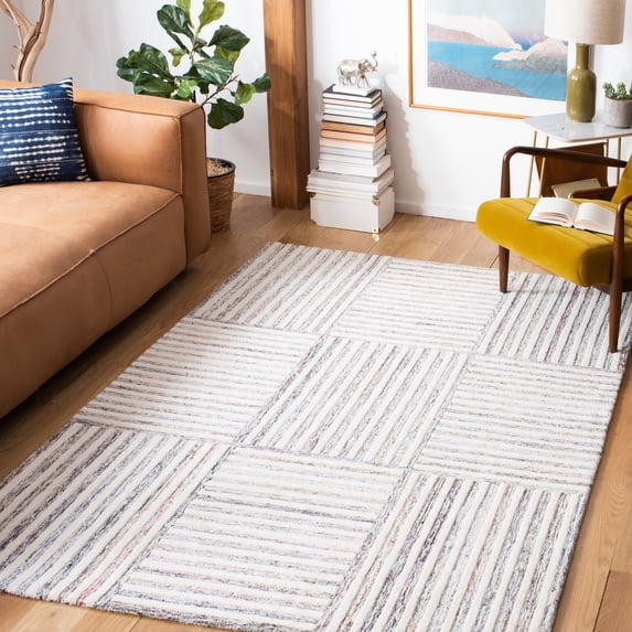 Safavieh Metro Brenton Geometric Striped Area Rug, Red/Ivory, 4' x 6'