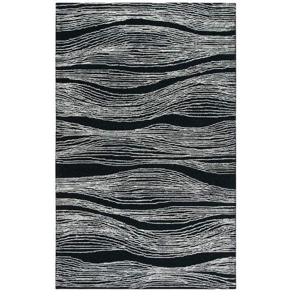 SAFAVIEH Metro Bridget Abstract Area Rug, Black/Ivory, 5' x 8'