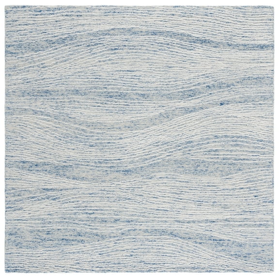 SAFAVIEH Metro Bridget Abstract Area Rug, Blue/Ivory, 8' x 8' Square