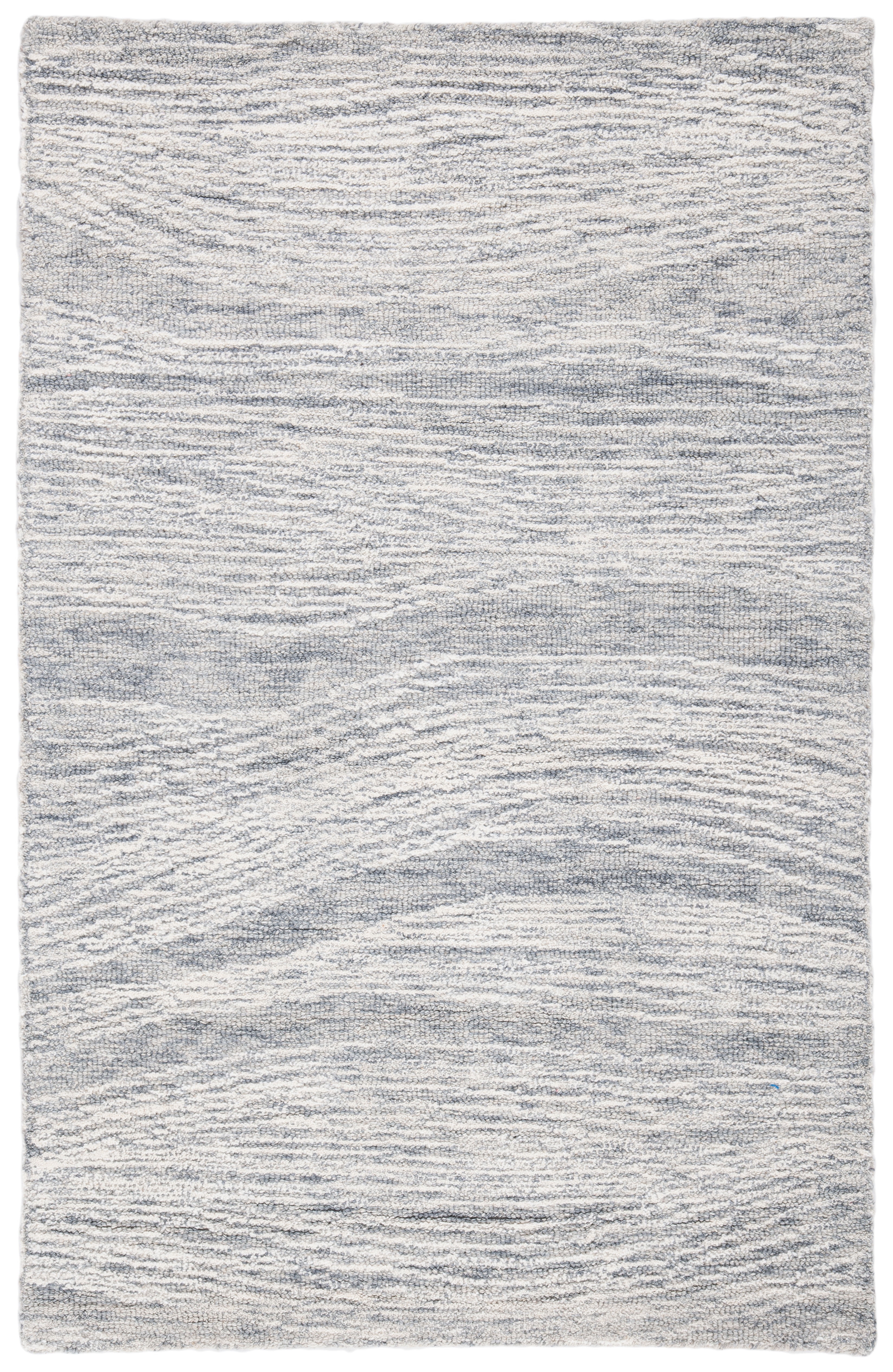 Hand-Tufted Gray Wool 4' x 6' Rectangular Area Rug