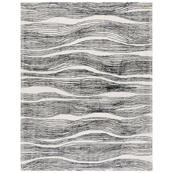 SAFAVIEH Metro Bridget Abstract Area Rug, Ivory/Black, 9' x 12'