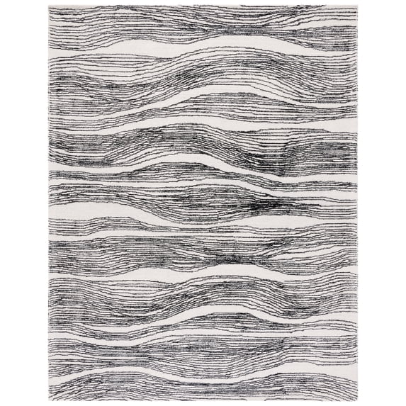 SAFAVIEH Metro Bridget Abstract Area Rug, Ivory/Black, 9' x 12'