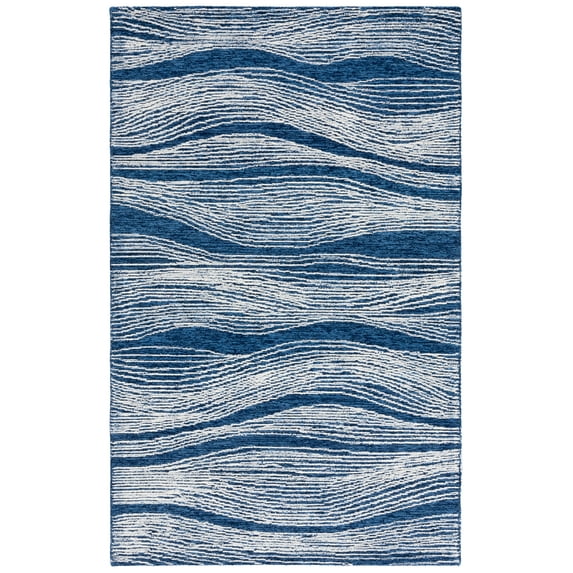 SAFAVIEH Metro Bridget Abstract Area Rug, Navy/Ivory, 4' x 6'