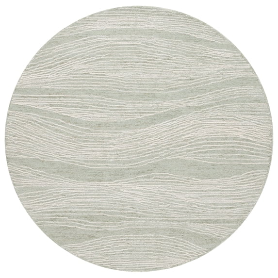 SAFAVIEH Metro Bridget Abstract Area Rug, Sage/Ivory, 6' x 6' Round