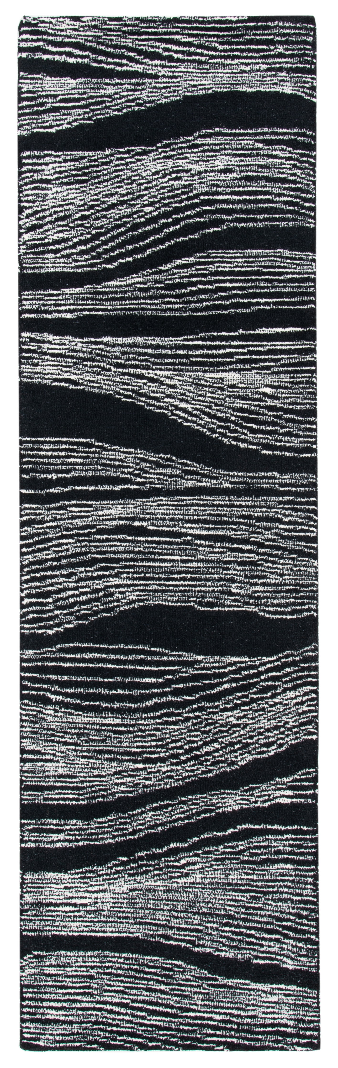 SAFAVIEH Metro Bridget Abstract Runner Rug, Black/Ivory, 2'3" x 8'
