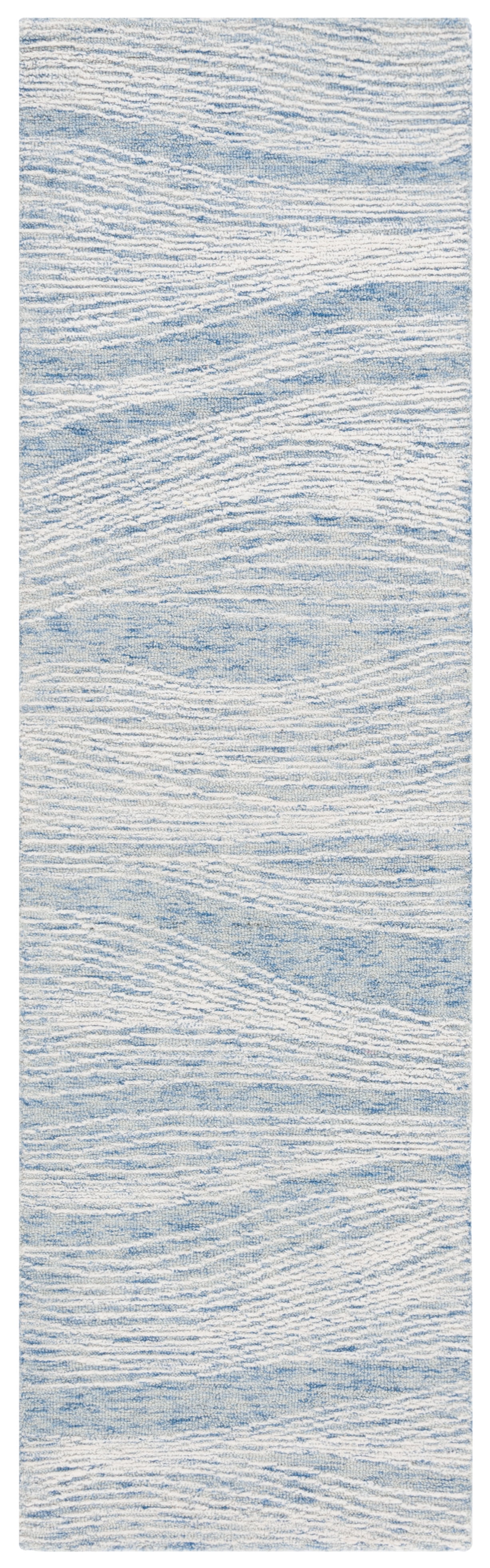 SAFAVIEH Metro Bridget Abstract Runner Rug, Blue/Ivory, 2'3" x 10'