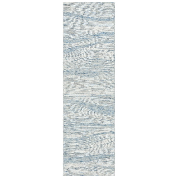 SAFAVIEH Metro Bridget Abstract Runner Rug, Blue/Ivory, 2'3" x 10'