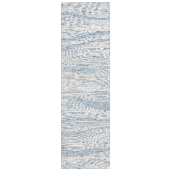 SAFAVIEH Metro Bridget Abstract Runner Rug, Blue/Ivory, 2'3" x 6'