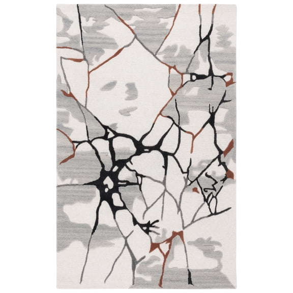 SAFAVIEH Metro Brooklyn Geometric Area Rug, Ivory/Grey, 8' x 10'