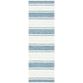 thumbnail image 1 of SAFAVIEH Metro Bruno Striped Runner Rug, Blue/Ivory, 2'3" x 8', 1 of 9