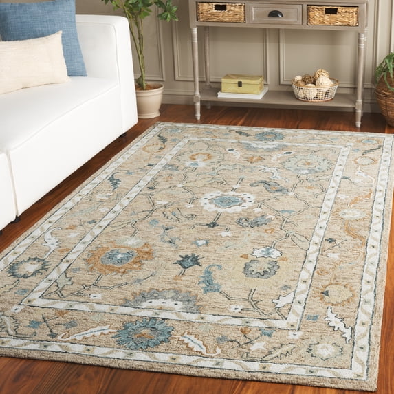 Safavieh Metro Calanthe Oriental Area Rug, Beige/Rust, 6' x 6' Square