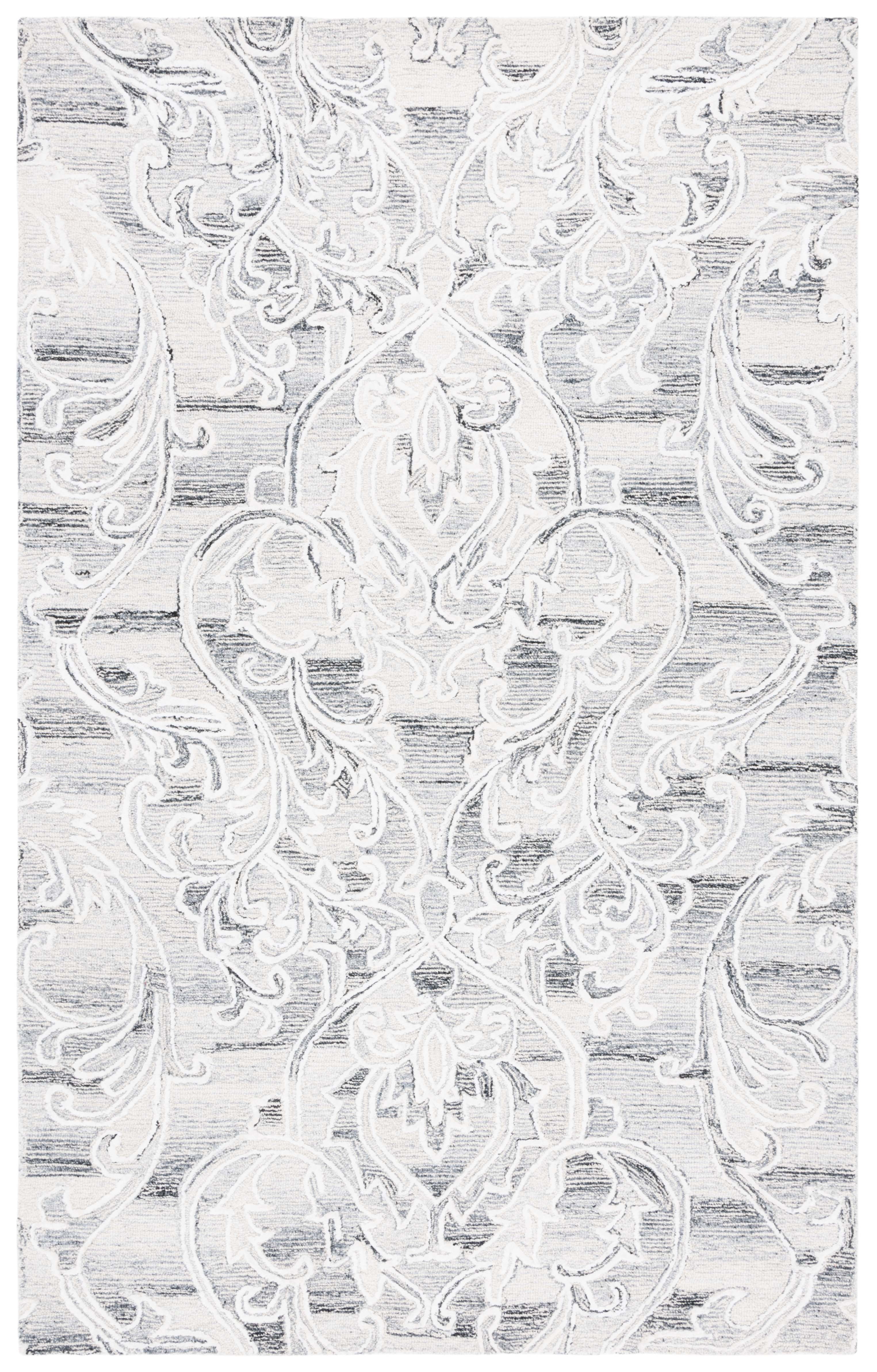 SAFAVIEH Metro Carleen Abstract Area Rug, Grey/Ivory, 4' x 6'