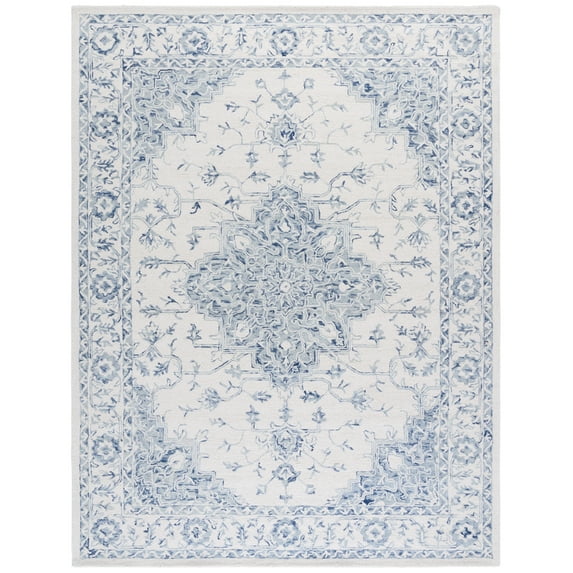 SAFAVIEH Metro Carrissa Medallion Area Rug, Blue/Ivory, 10' x 14'