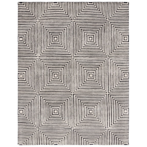 SAFAVIEH Metro Chodak Abstract Area Rug, Black/Beige, 9' x 12'