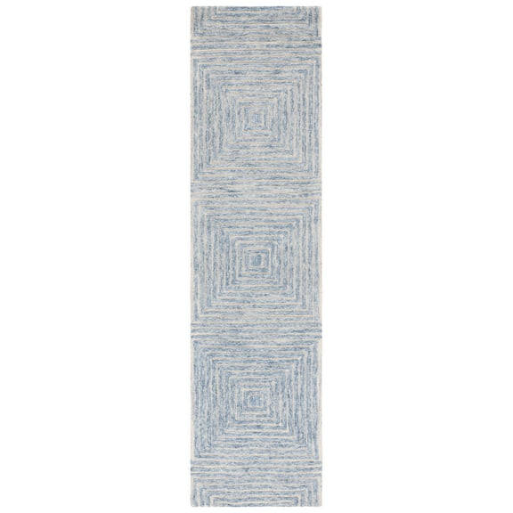 SAFAVIEH Metro Chodak Abstract Runner Rug, Light Blue/Ivory, 2'3" x 9'