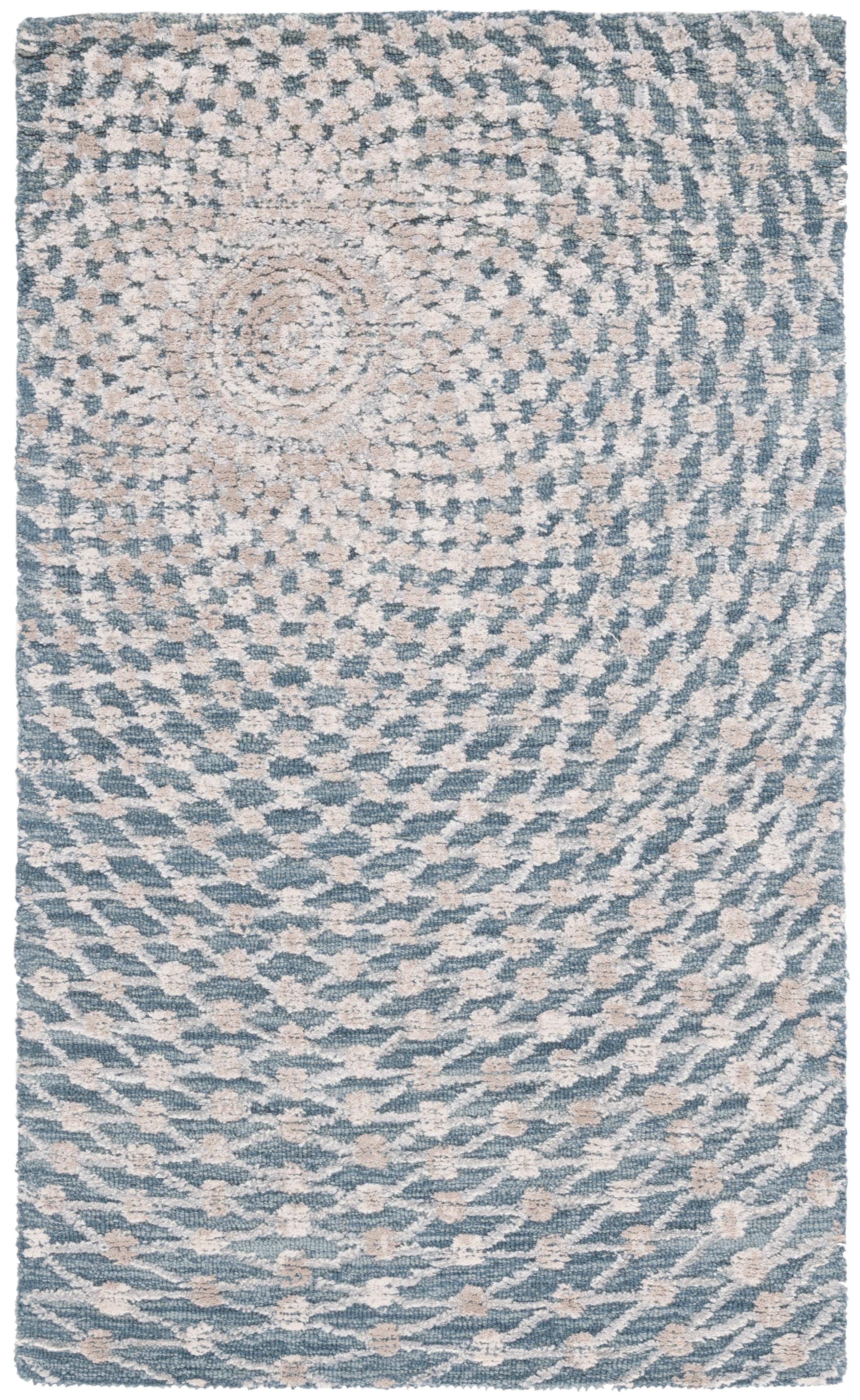 Gray Handmade Wool Tufted Rectangular Area Rug, 3' x 5'