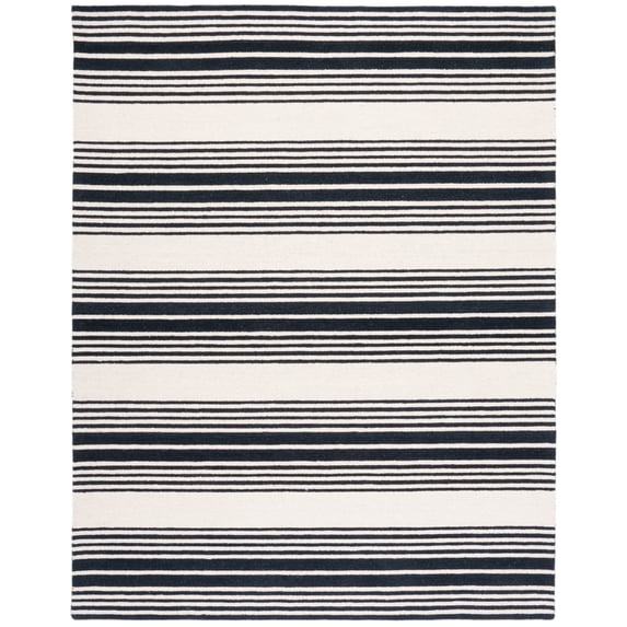 SAFAVIEH Metro Cletus Striped Area Rug, Ivory/Black, 3' x 5'