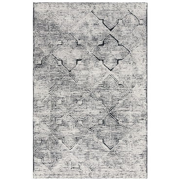 SAFAVIEH Metro Clover Geometric Area Rug, Black/Ivory, 8' x 10'
