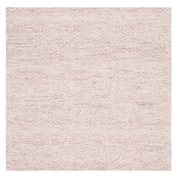 SAFAVIEH Metro Dalach Medallion Area Rug, Dark Pink/Ivory, 6' x 6' Square