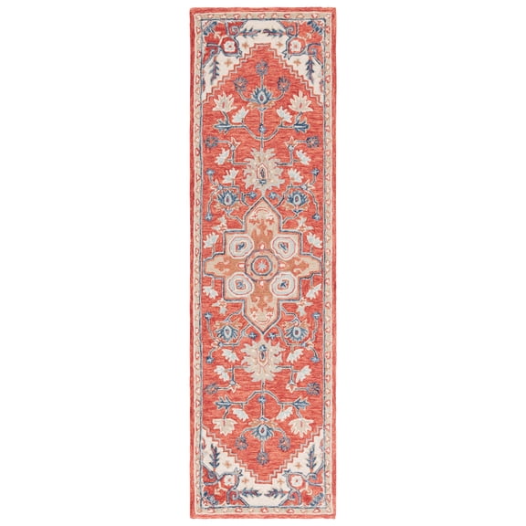 SAFAVIEH Metro Danica Medallion Runner Rug, Red/Beige, 2'3" x 8'