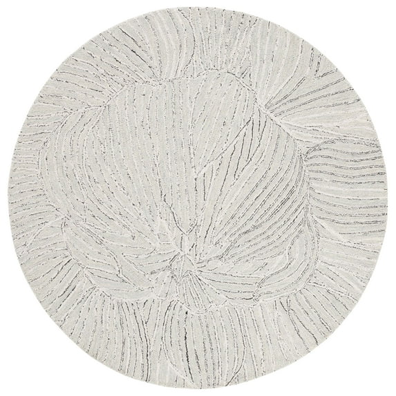 SAFAVIEH Metro Daragh Geometric Area Rug, Light Blue/Ivory, 6' x 6' Round