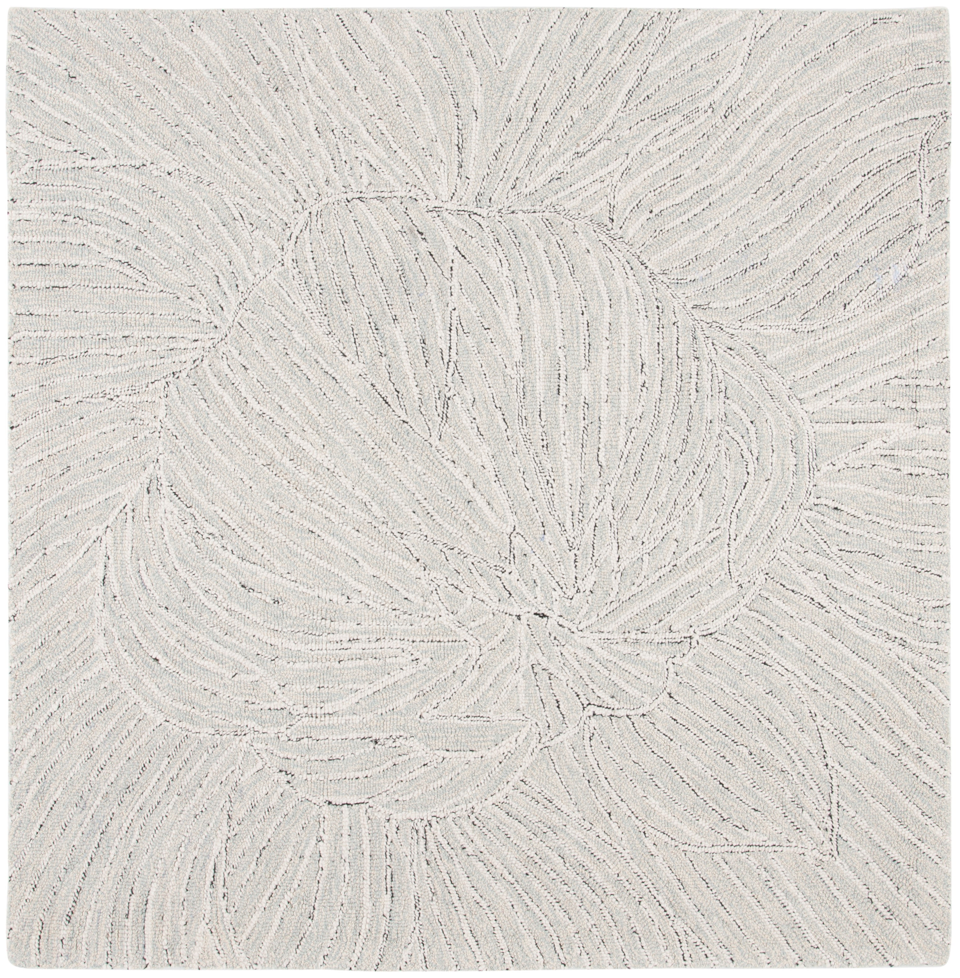 SAFAVIEH Metro Daragh Geometric Area Rug, Light Blue/Ivory, 6' x 6' Square