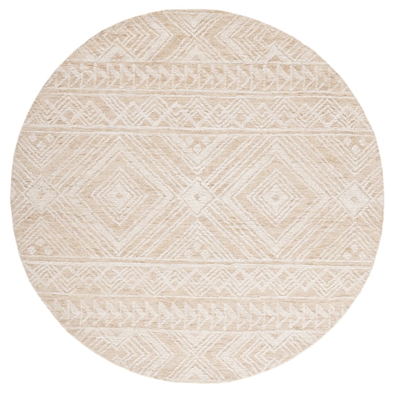 SAFAVIEH Metro Daria Medallion Area Rug, Gold/Ivory, 6' x 6' Round