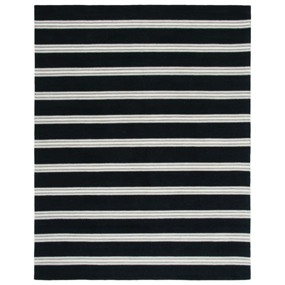SAFAVIEH Metro Darion Striped Area Rug, Black/Ivory, 3' x 5'