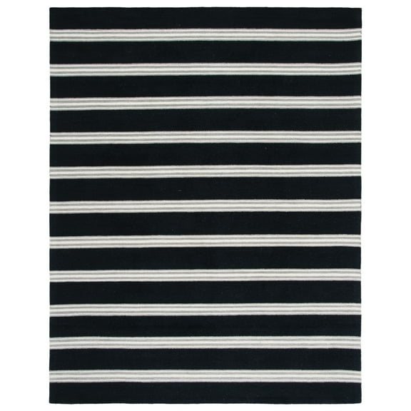 SAFAVIEH Metro Darion Striped Area Rug, Black/Ivory, 4' x 6'
