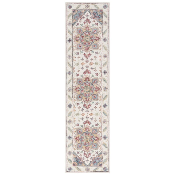 SAFAVIEH Metro David Medallion Runner Rug, Ivory/Rust, 2'3" x 9'