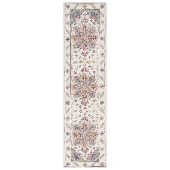 SAFAVIEH Metro David Medallion Runner Rug, Ivory/Rust, 2'3" x 9'
