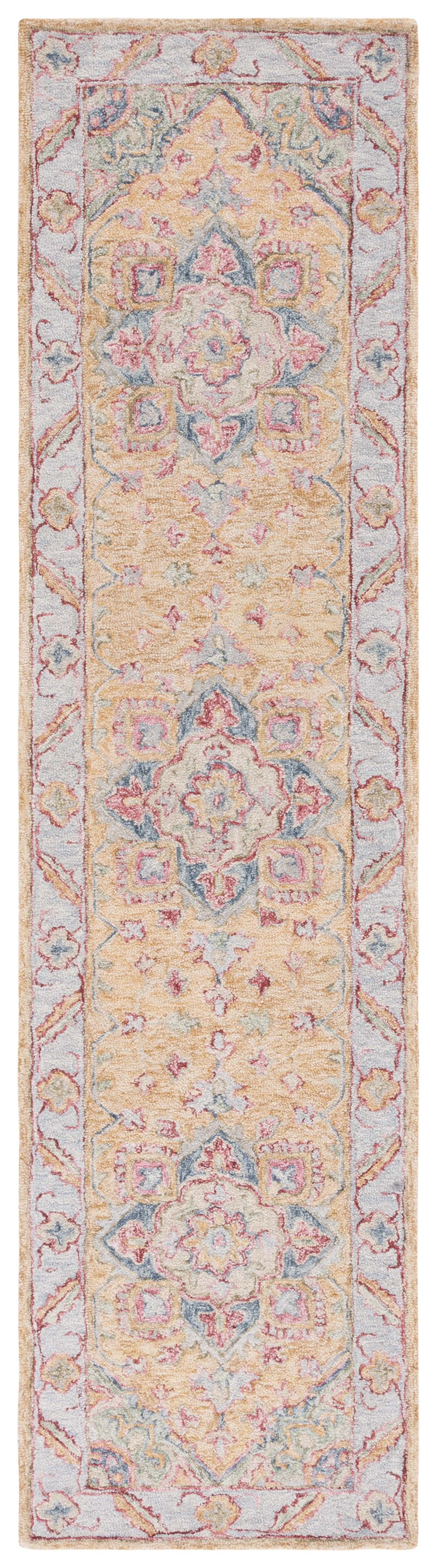 SAFAVIEH Metro David Medallion Runner Rug, Yellow/Rust, 2'3" x 9'