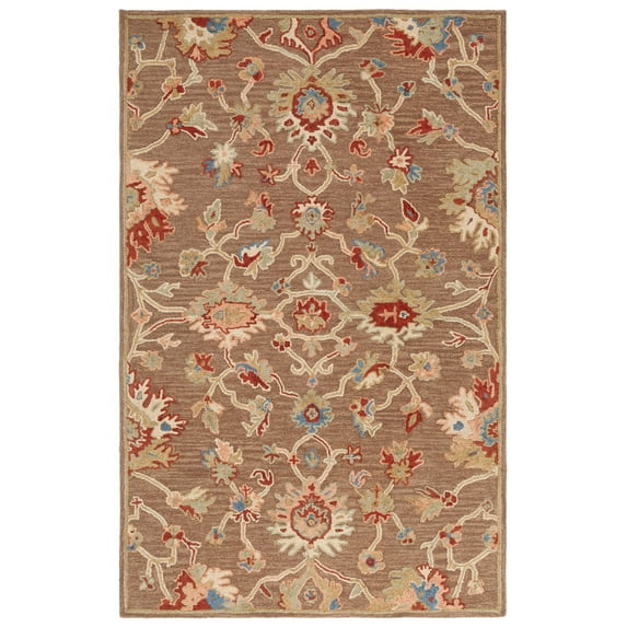 SAFAVIEH Metro Davina Medallion Area Rug, Dark Brown/Beige, 4' x 6'