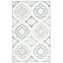 SAFAVIEH Metro Deena Medallion Area Rug, Ivory/Light Blue, 8' x 10'