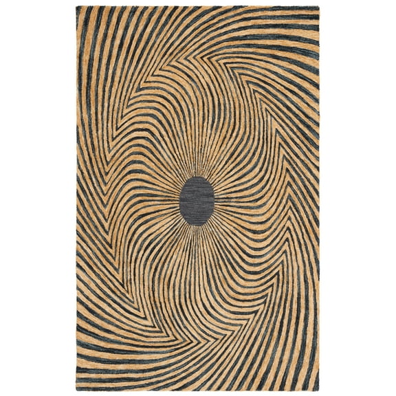 SAFAVIEH Metro Deion Geometric Area Rug, Black/Gold, 8' x 10'