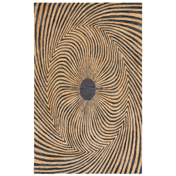 SAFAVIEH Metro Deion Geometric Area Rug, Black/Gold, 8' x 10'