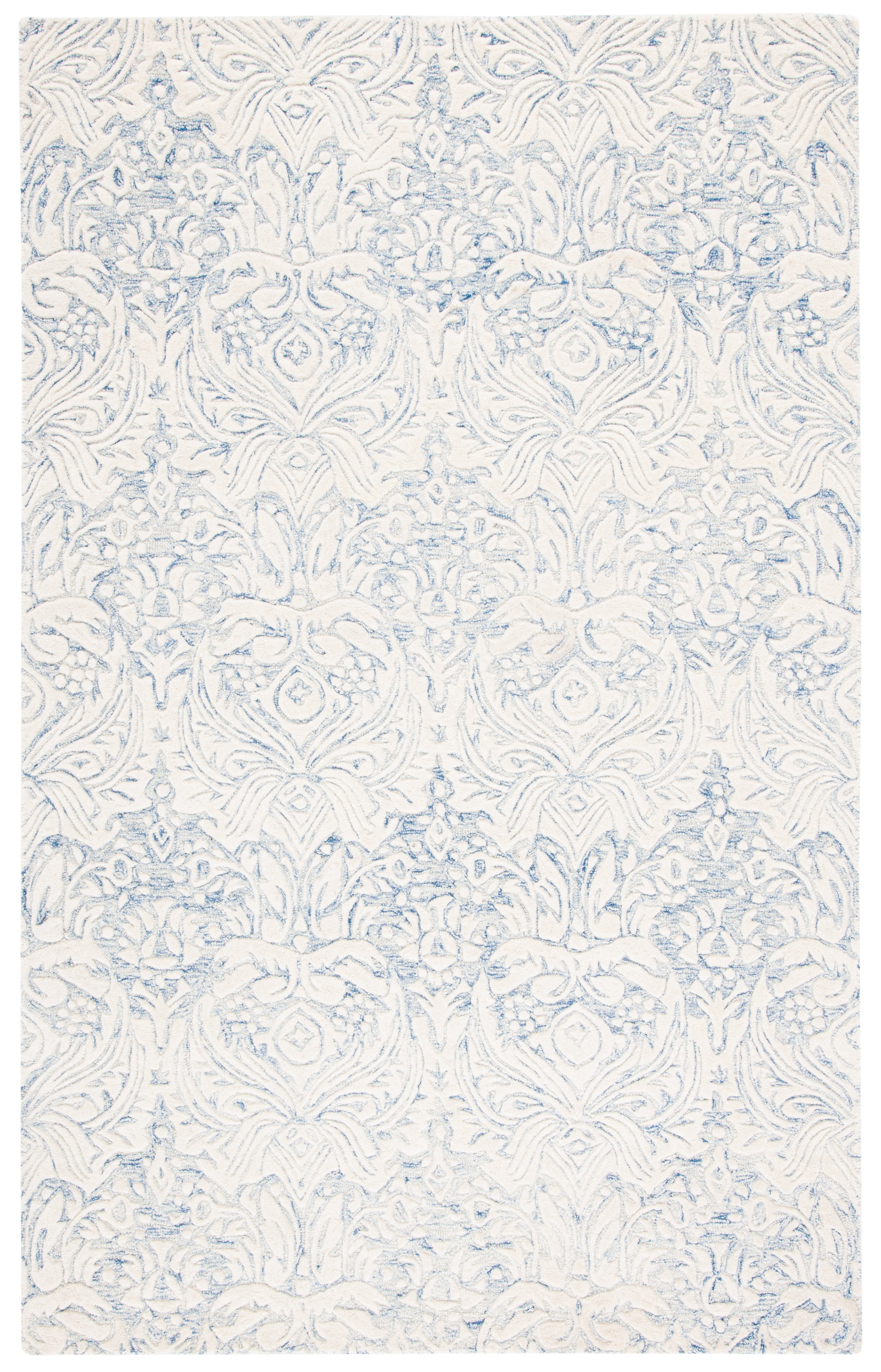 SAFAVIEH Metro Della Medallion Area Rug, Blue/Ivory, 4' x 6'