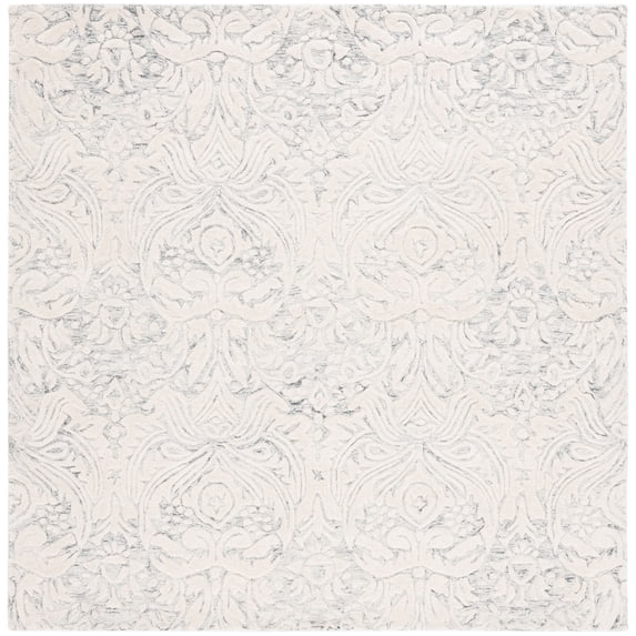 SAFAVIEH Metro Della Medallion Area Rug, Grey/Ivory, 6' x 6' Square
