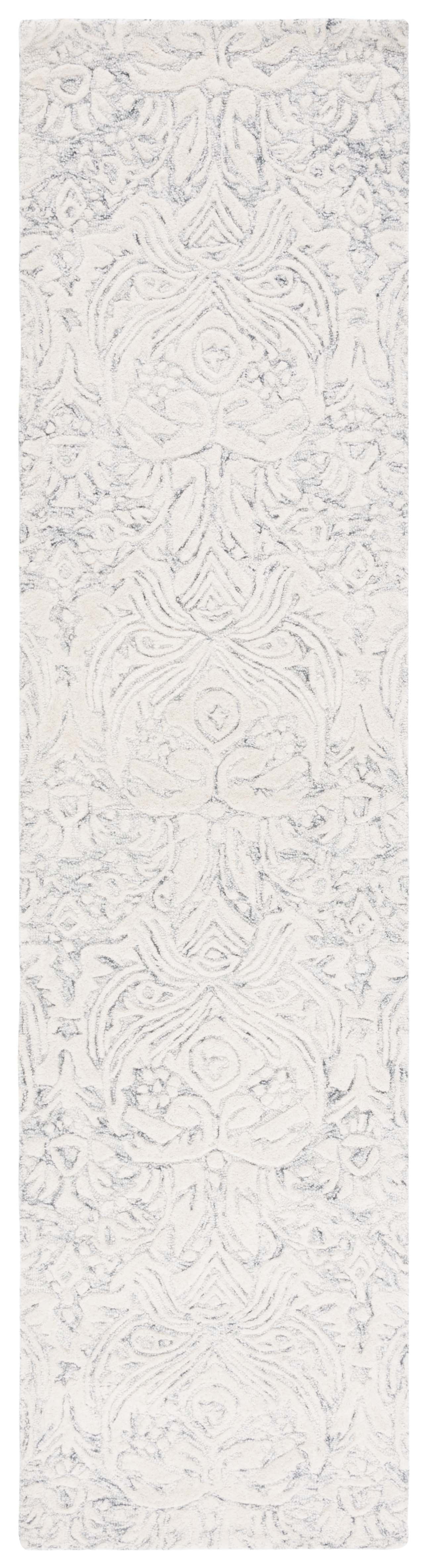 SAFAVIEH Metro Della Medallion Runner Rug, Grey/Ivory, 2'3" x 9'