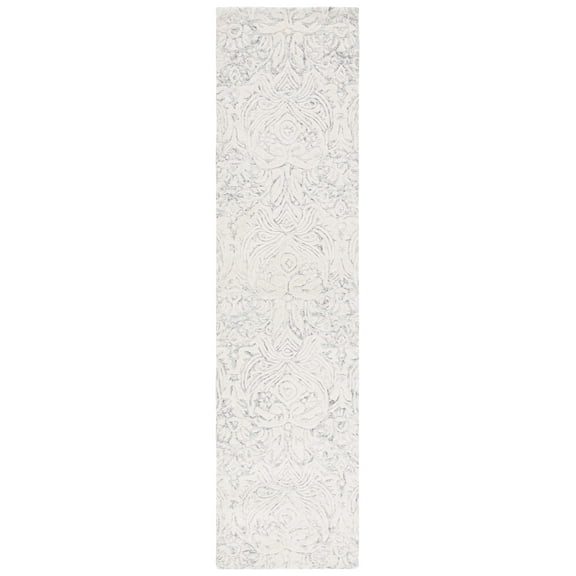 SAFAVIEH Metro Della Medallion Runner Rug, Grey/Ivory, 2'3" x 9'