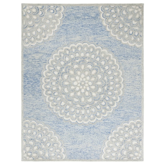 SAFAVIEH Metro Denholm Medallion Area Rug, Blue/Ivory, 8' x 10'
