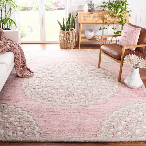 Safavieh Metro Denholm Medallion Area Rug, Dark Pink/Ivory, 8' x 10'