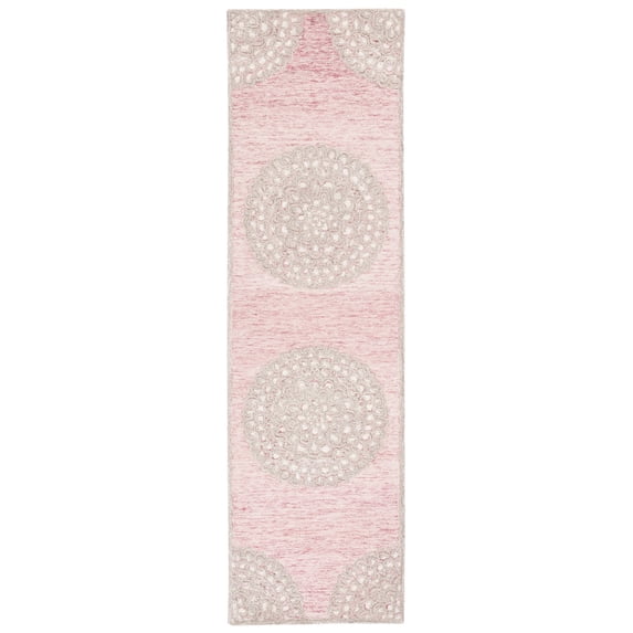 SAFAVIEH Metro Denholm Medallion Runner Rug, Dark Pink/Ivory, 2'3" x 8'