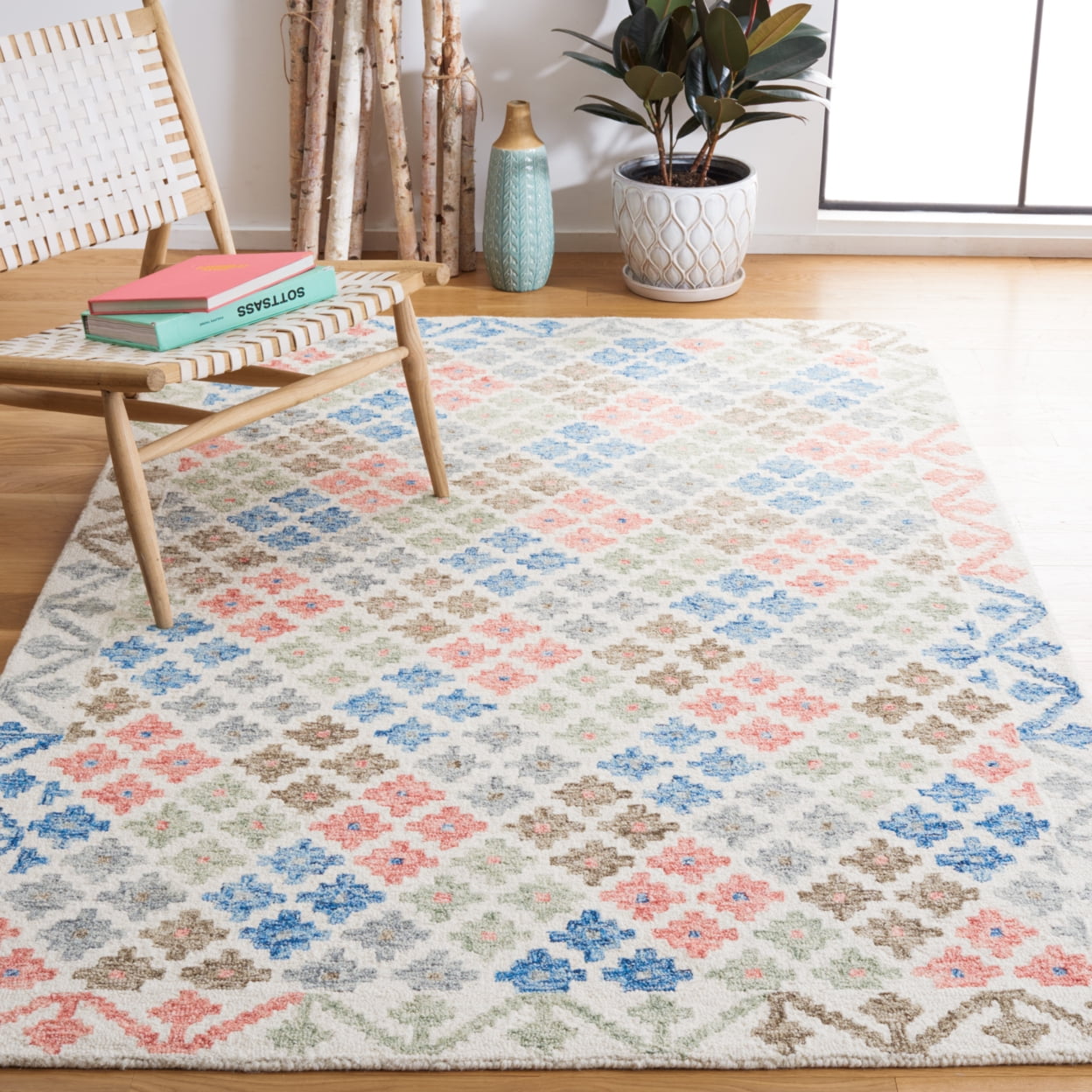 Ivory Elegance Hand-Tufted Wool 3'x5' Area Rug